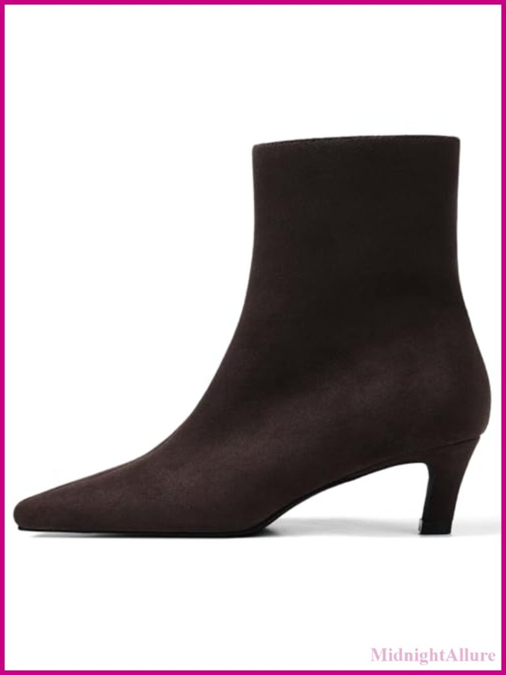 Kitten Heel Ankle Boots Square Toe Suede Booties Low Heel Women
